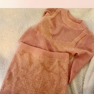 Elegant Pink Knit Sweater for Women